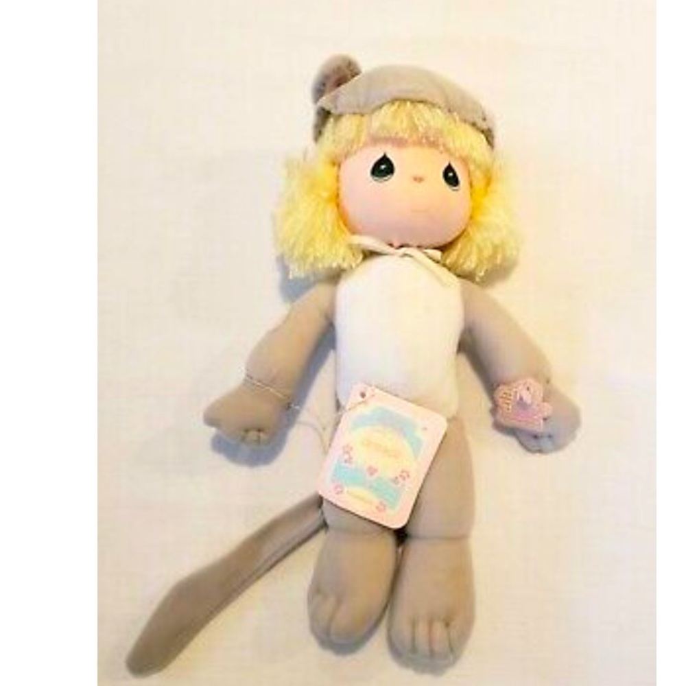 Vintage Precious Moments  (1988) October Doll Halie with stand